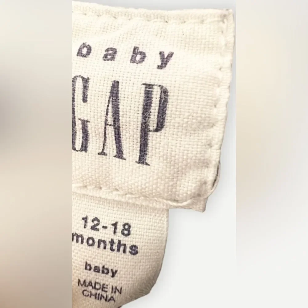 Baby Gap Blue Marled Zip Up Cotton Brannan Bear Sweatshirt Hoodie. 12-18 Months.